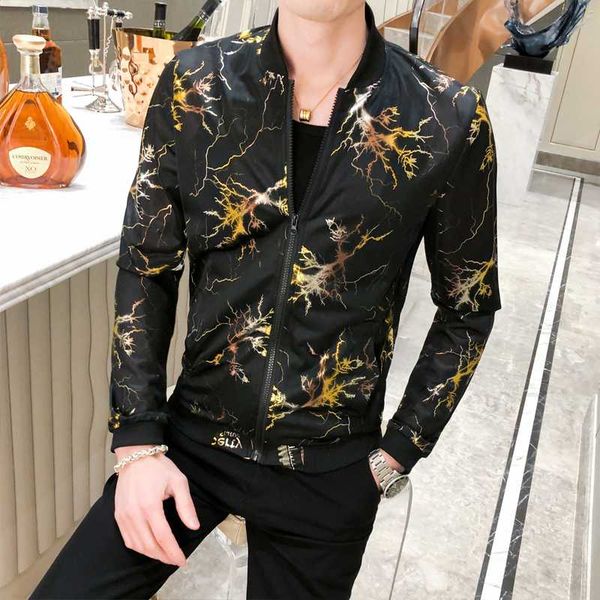 foil gold jacket men zipper club outfit men streetwear fashion designer transparent outfit gold black jacket spring, Black;brown
foil gold jacket men zipper club outfit men streetwear fashion designer transparent outfit gold black jacket spring, Black;brown