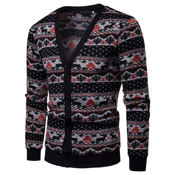 christmas cardigan sweater men v neck deer printed male black patchwork knit sweaters casual fit homme top, White;black
christmas cardigan sweater men v neck deer printed male black patchwork knit sweaters casual fit homme top, White;black