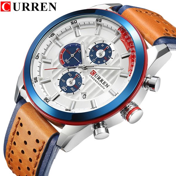 curren brand wristwatches fashion new arrival calendar casual men watches leather strap chronograph quartz watch j190715, Slivery;brown
curren brand wristwatches fashion new arrival calendar casual men watches leather strap chronograph quartz watch j190715, Slivery;brown