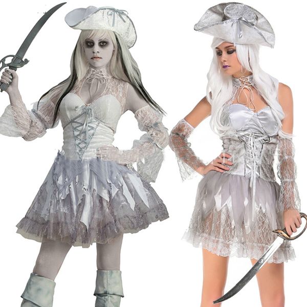 2018 new halloween lace side pirate plays horror ghost festival zombie costume party carnival female devil co, Black;red
2018 new halloween lace side pirate plays horror ghost festival zombie costume party carnival female devil co, Black;red