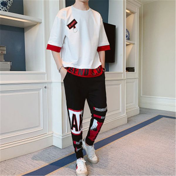 hip-hop casual man suits summer short sleeve trousers tracksuits fashion male new thin sport t-shirt two piece sets clothing, Gray
hip-hop casual man suits summer short sleeve trousers tracksuits fashion male new thin sport t-shirt two piece sets clothing, Gray