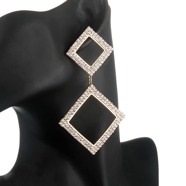 large rhinestone earrings for women geometric crystal statement earring 2019 fashion earing hanging trend fashion jewelry gift, Silver
large rhinestone earrings for women geometric crystal statement earring 2019 fashion earing hanging trend fashion jewelry gift, Silver