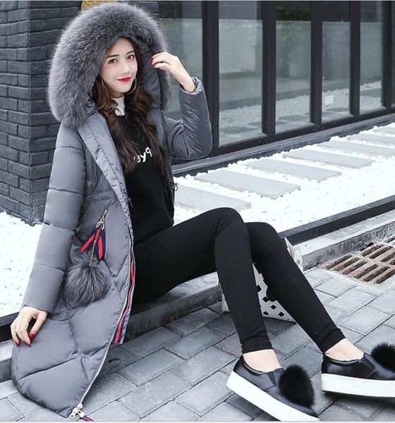 women's cotton coats long korean large fur collar slim hooded zipper outwear diamond pad warm winter office parkas overcoat, Tan;black
women's cotton coats long korean large fur collar slim hooded zipper outwear diamond pad warm winter office parkas overcoat, Tan;black