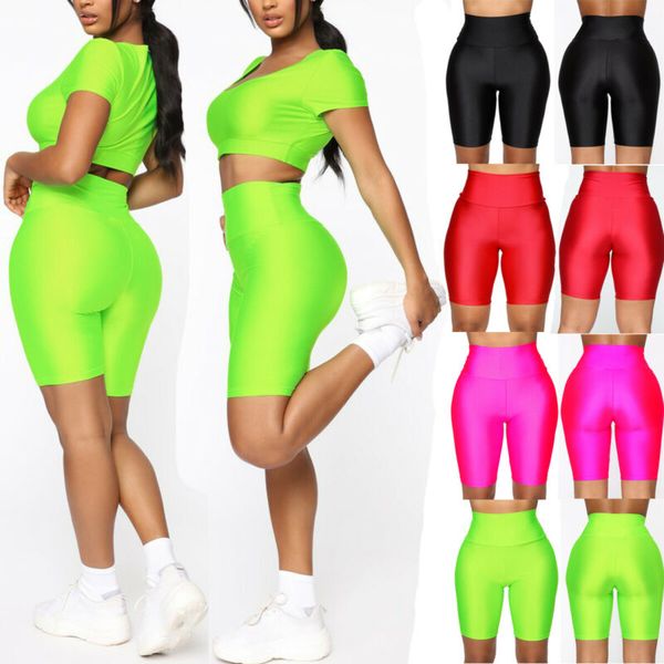 women sport quick dry yoga shorts sport fitness gym knee length seamless high waist tight shorts, White;red
women sport quick dry yoga shorts sport fitness gym knee length seamless high waist tight shorts, White;red