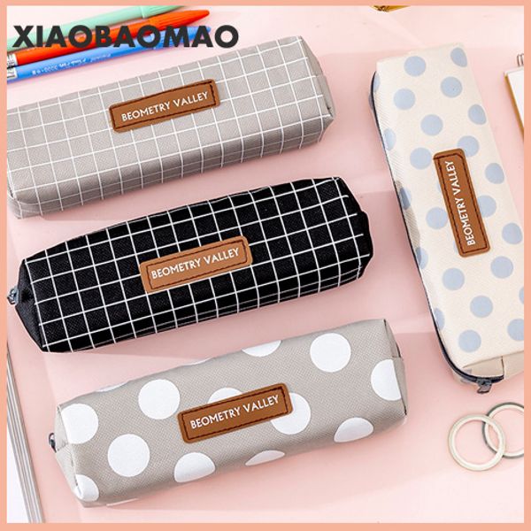 canvas geometric pencil case school simple striped grid solid color cute kawaii pencil bag pouch office students kids supplies
canvas geometric pencil case school simple striped grid solid color cute kawaii pencil bag pouch office students kids supplies