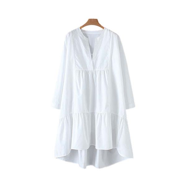 women white loose dress v neck pleated irregular long sleeve female casual dresses solid chic straight vestidos qb532, Black;gray
women white loose dress v neck pleated irregular long sleeve female casual dresses solid chic straight vestidos qb532, Black;gray