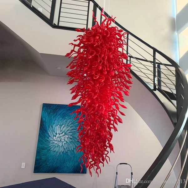 luxury hand blown red glass chandelier pendants drop new arrival large stair spiral crystal chandelier on sale
luxury hand blown red glass chandelier pendants drop new arrival large stair spiral crystal chandelier on sale