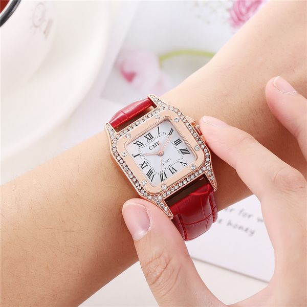 wristwatch new women's fashion leather belt analog quartz square watch cmk04 clock wristwatch relogio masculino, Slivery;brown 
wristwatch new women's fashion leather belt analog quartz square watch cmk04 clock wristwatch relogio masculino, Slivery;brown