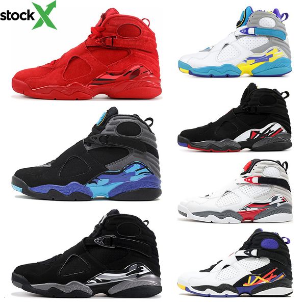 new 8 8s mens basketball shoes valentines day aqua white black chrome 3 peat playoff mens trainers sports sneaker size 7-13
new 8 8s mens basketball shoes valentines day aqua white black chrome 3 peat playoff mens trainers sports sneaker size 7-13