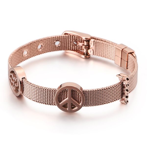 fashion women mother mesh wire silver gold stainless steel flower peace symbol letter watch band belt buckle bracelets jewelry, Golden;silver
fashion women mother mesh wire silver gold stainless steel flower peace symbol letter watch band belt buckle bracelets jewelry, Golden;silver