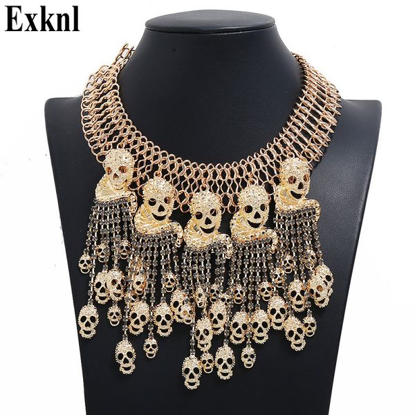 exknl мода скелет кисточкой колье ожерелье макси оптовая ожерелье кристалл готический заявление ожерелья ювелирные изделия женщины collier, Golden;silver
exknl мода скелет кисточкой колье ожерелье макси оптовая ожерелье кристалл готический заявление ожерелья ювелирные изделия женщины collier, Golden;silver