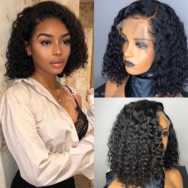 9a curly short bob lace front wig for black women brazilian virgin pre plucked human hair wigs with baby hair, Black;brown
9a curly short bob lace front wig for black women brazilian virgin pre plucked human hair wigs with baby hair, Black;brown