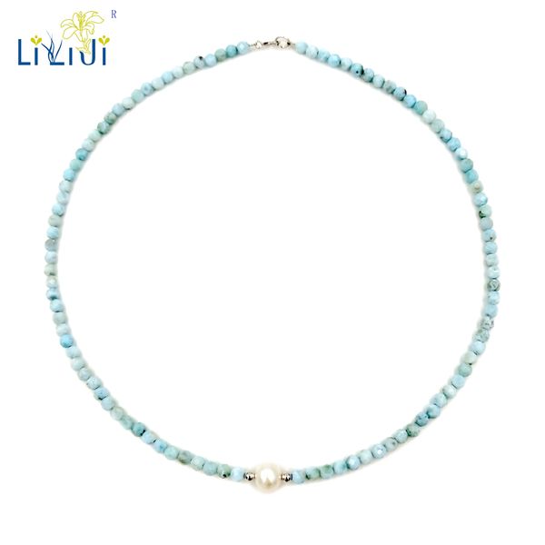liiji уникальный природный камень синий larimar 2 мм / 3-4 мм круглый граненый бисер пресноводный жемчуг стерлингового серебра 925 колье оже, Silver
liiji уникальный природный камень синий larimar 2 мм / 3-4 мм круглый граненый бисер пресноводный жемчуг стерлингового серебра 925 колье оже, Silver