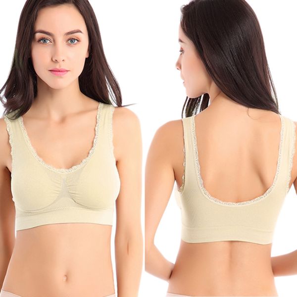 women yoga bra seamless padded push up bra for running jogging grym shirts lace crop sports sportwear vest, White;black
women yoga bra seamless padded push up bra for running jogging grym shirts lace crop sports sportwear vest, White;black