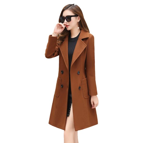 parker woolen coats female autumn winter 2019 new women's tide medium long section korean fashion thicken woolen coat women's, Black
parker woolen coats female autumn winter 2019 new women's tide medium long section korean fashion thicken woolen coat women's, Black