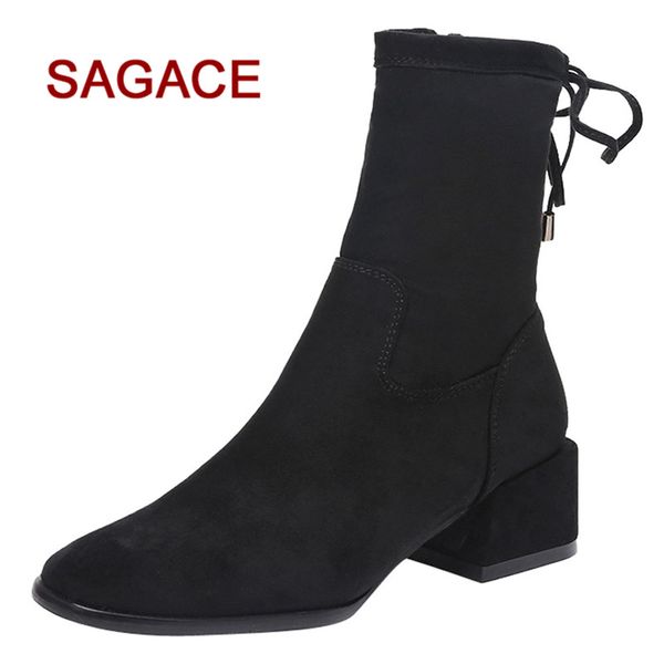 ladies boot women square heel shoes martain boot suede solid color round toe zipper shoes, Black
ladies boot women square heel shoes martain boot suede solid color round toe zipper shoes, Black