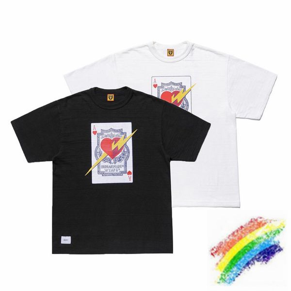 playing card printing human made short sleeve men women cotton couples human made t shirt tees, White;black
playing card printing human made short sleeve men women cotton couples human made t shirt tees, White;black