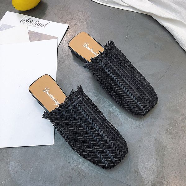 autumn brand pu leather home slippers summer special design women slippers women square toe flip flops, Black
autumn brand pu leather home slippers summer special design women slippers women square toe flip flops, Black