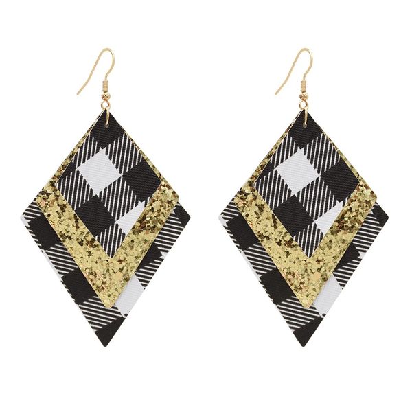 christmas plaid earrings pu leather earrings lightweight dangle earrings for women girl, Silver
christmas plaid earrings pu leather earrings lightweight dangle earrings for women girl, Silver