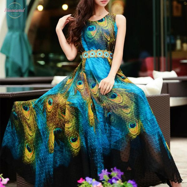 summer lady sleeveless expansion underdress women maxi party dress boho long beach chiffon peacock printed dress, Black;gray
summer lady sleeveless expansion underdress women maxi party dress boho long beach chiffon peacock printed dress, Black;gray