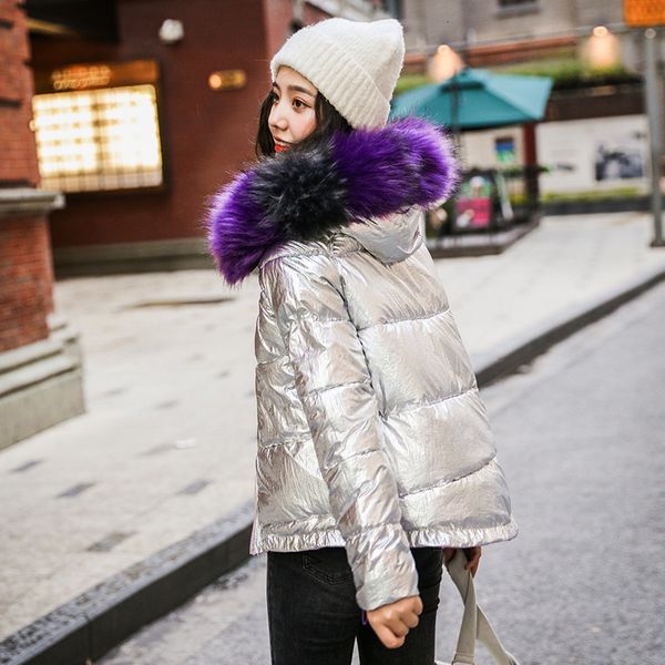 2019 fashion glossy parka women winter jacket cotton padded warm thicken colored fur collar long coats parka womens jackets, Black
2019 fashion glossy parka women winter jacket cotton padded warm thicken colored fur collar long coats parka womens jackets, Black