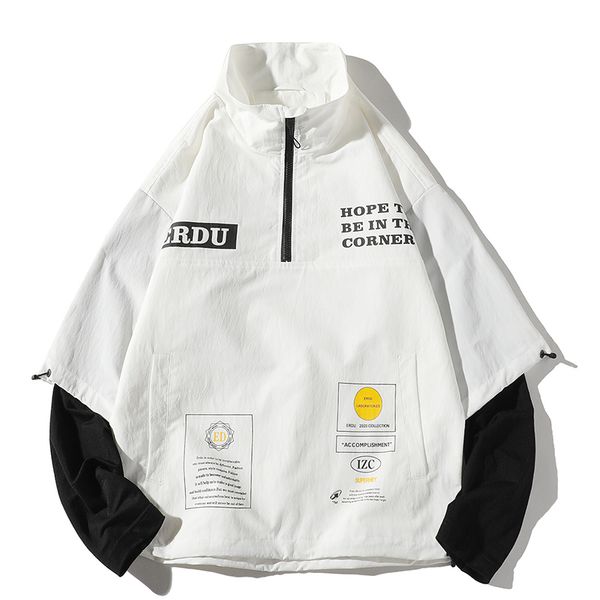 men's jackets 2021 streetwear autumn bomber jacket men stand collar ribbons mens coat casual windbreaker pockets man outwear, Black;brown
men's jackets 2021 streetwear autumn bomber jacket men stand collar ribbons mens coat casual windbreaker pockets man outwear, Black;brown