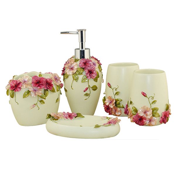 new style country style resin 5pcs bathroom accessories set soap dispenser/toothbrush holder/tumbler/soap dish (green
new style country style resin 5pcs bathroom accessories set soap dispenser/toothbrush holder/tumbler/soap dish (green