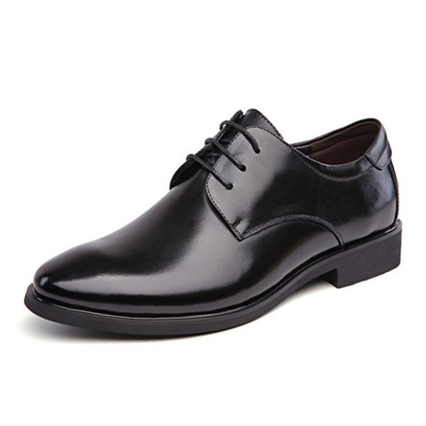 2019 new men's brand leather formal shoes lace dress shoes oxford fashion retro elegant work footwear, Black
2019 new men's brand leather formal shoes lace dress shoes oxford fashion retro elegant work footwear, Black