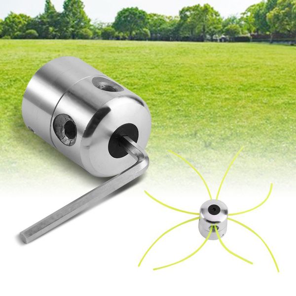 

aluminum alloy trimmer head lawn mower hay mower head with rope mounting washer and wrench accessories