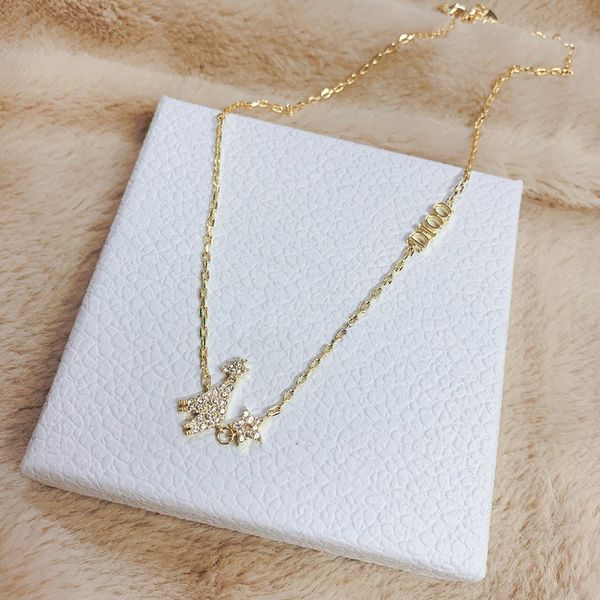 c1992 fashion deerlet pendant necklace jewelry zircon rhinestone animal glisten golden star fashion choker ladies sweater chain, Silver
c1992 fashion deerlet pendant necklace jewelry zircon rhinestone animal glisten golden star fashion choker ladies sweater chain, Silver