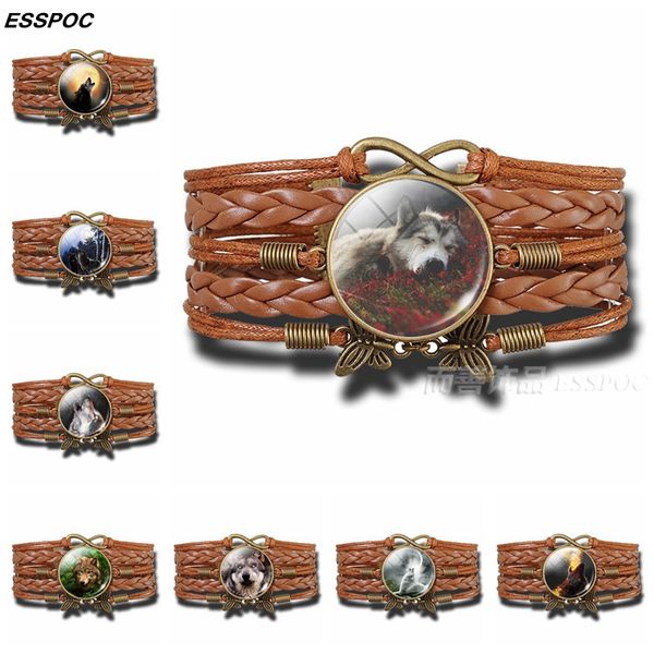 wolf bracelet howling wolf and the moon glass cabochon multi-layer leather bracelet fashion jewelry for women handmade gift, Golden;silver
wolf bracelet howling wolf and the moon glass cabochon multi-layer leather bracelet fashion jewelry for women handmade gift, Golden;silver