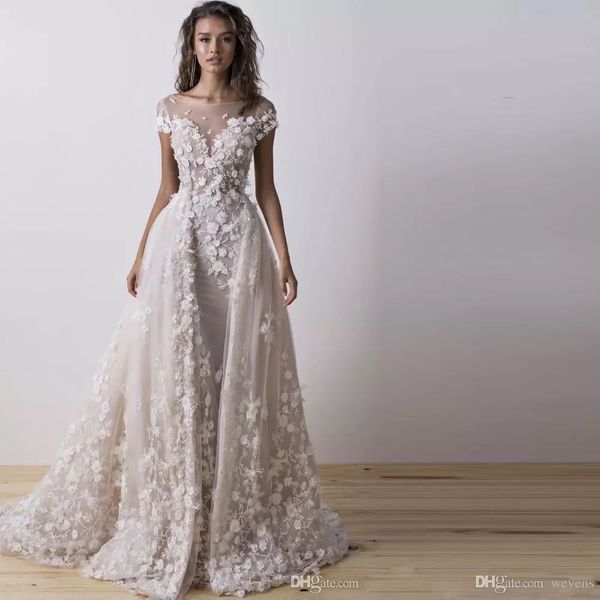 elegant a line tulle chapel wedding dresses with 3d flower beads wedding gown scoop neck short sleeve backless bridal dress vestido de novia, White
elegant a line tulle chapel wedding dresses with 3d flower beads wedding gown scoop neck short sleeve backless bridal dress vestido de novia, White