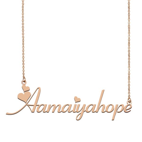 Aamaiyahope name necklace pendant for women girls birthday gift Custom family best friends jewelry with 18k gold plated Stainless steel, Silver
Aamaiyahope name necklace pendant for women girls birthday gift Custom family best friends jewelry with 18k gold plated Stainless steel, Silver