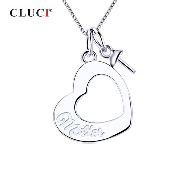 cluci silver 925 simple charms pendant gift for mother love heart pearl pendant mounting women mother' day jewelry
cluci silver 925 simple charms pendant gift for mother love heart pearl pendant mounting women mother' day jewelry