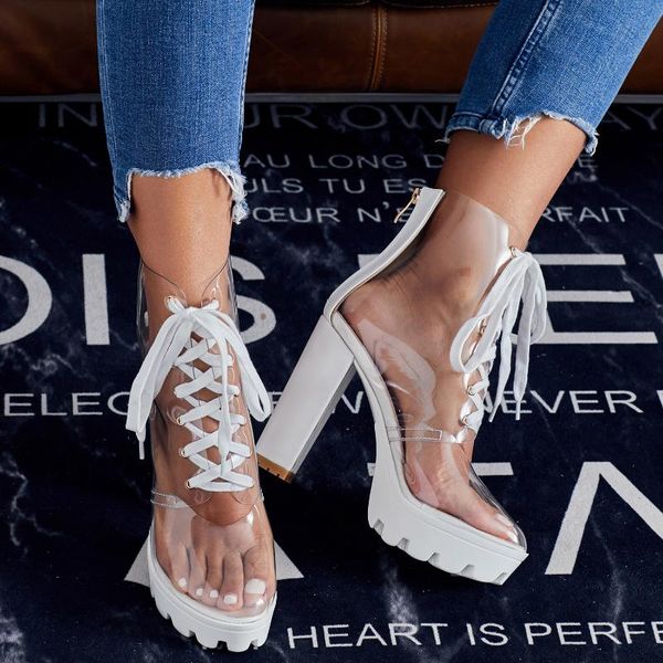 2020 new women platform boots thick bottom pvc transparent shoes lace up zipper cool boots nightclubs female ankle, Black
2020 new women platform boots thick bottom pvc transparent shoes lace up zipper cool boots nightclubs female ankle, Black