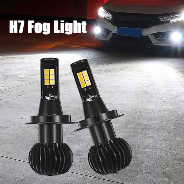 2pcs h7 led fog light car front foglights bulbs white amber dual color led day lights ice blue driving auto fog lamp
2pcs h7 led fog light car front foglights bulbs white amber dual color led day lights ice blue driving auto fog lamp