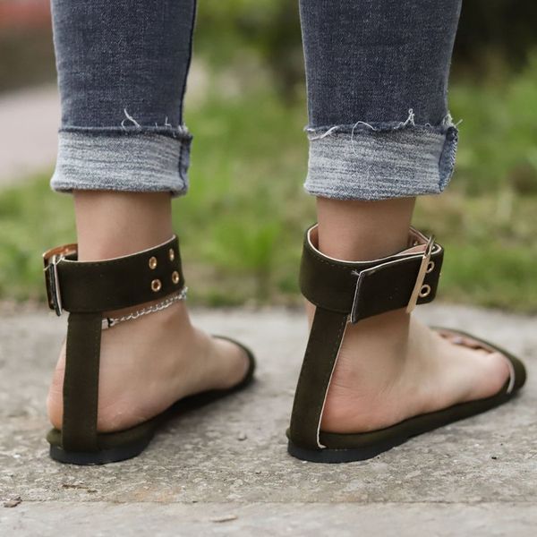 2019 summer new style buckle peep-toe students casual sandals large size 40-43, Black
2019 summer new style buckle peep-toe students casual sandals large size 40-43, Black