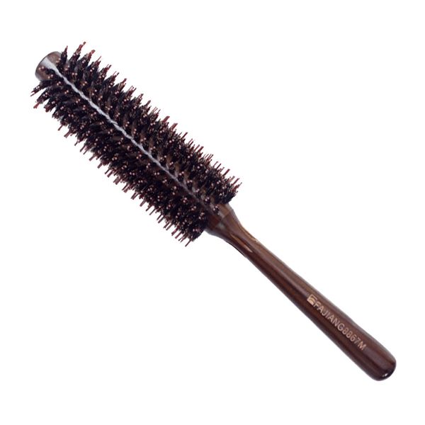 natural bristles hair brush round curling combs with wood handle for hair drying styling curling 8867-14, Silver
natural bristles hair brush round curling combs with wood handle for hair drying styling curling 8867-14, Silver