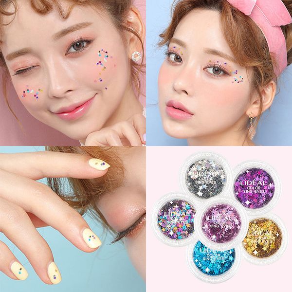 hybrid sequins glitter star shape nails face body eye shadow glitter pots party decorations makeup sj66
hybrid sequins glitter star shape nails face body eye shadow glitter pots party decorations makeup sj66