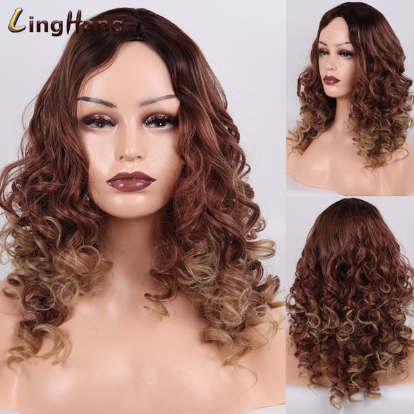 synthetic wigs linghang long wavy brown purple high temperature woman wig african american cosplay, Black
synthetic wigs linghang long wavy brown purple high temperature woman wig african american cosplay, Black