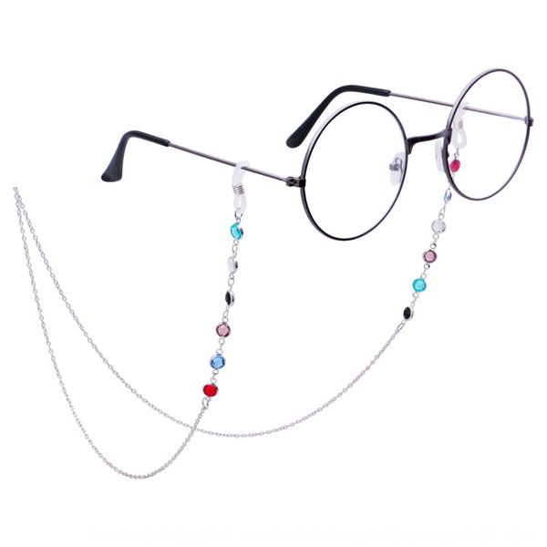 simple and colorful glass bead chain anti-slip hanging sun glasses sunglasses chain