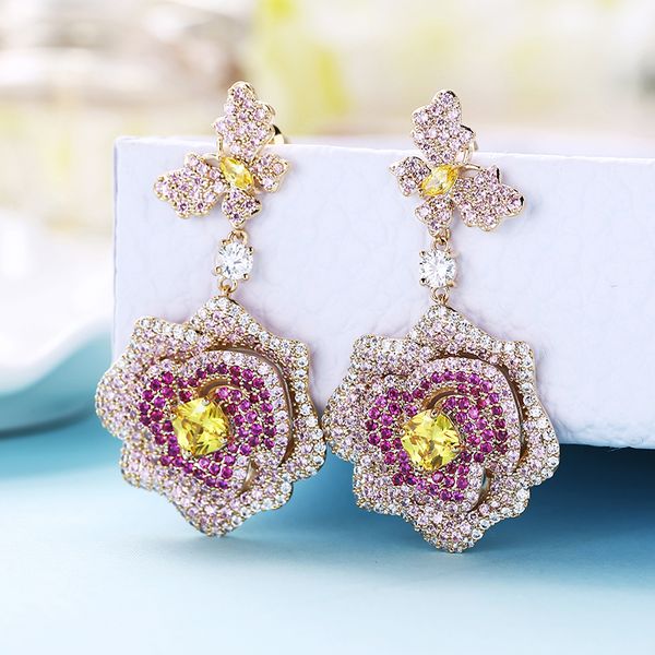 luxury flower drop earrings paved cz stone copper metal rhodium plating for women design fashion xiumeiyizu new arrivals, Silver
luxury flower drop earrings paved cz stone copper metal rhodium plating for women design fashion xiumeiyizu new arrivals, Silver