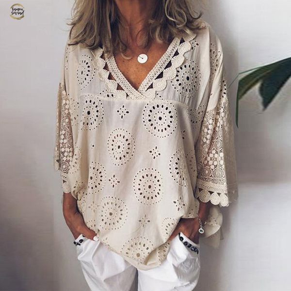 women blouse hollow out lace patchwork women plus size 5xl geometry v neck summer shirt vrouw blouse large size g8, White
women blouse hollow out lace patchwork women plus size 5xl geometry v neck summer shirt vrouw blouse large size g8, White