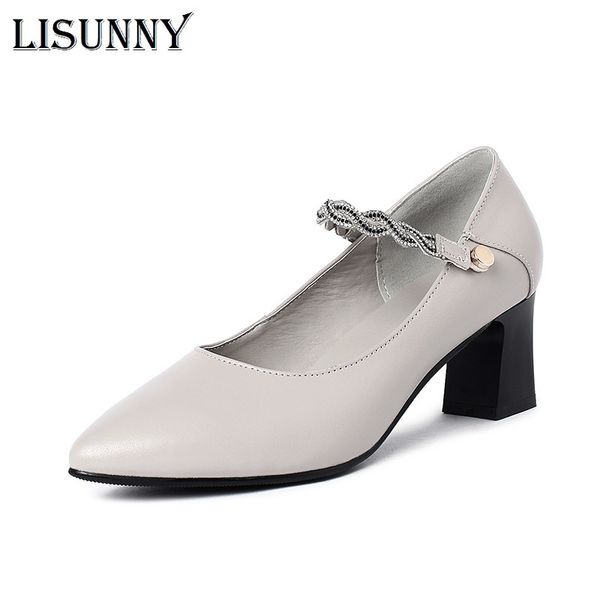 lisunny women fashion shoes mid heels 2020 spring genuine leather women's shoes pointed professional office single women, Black
lisunny women fashion shoes mid heels 2020 spring genuine leather women's shoes pointed professional office single women, Black