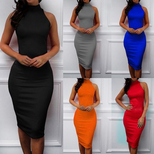 2019 summer dress women's slim strapless backless knee-length dress bodycon turtleneck skinny midi vestidos, Black;gray
2019 summer dress women's slim strapless backless knee-length dress bodycon turtleneck skinny midi vestidos, Black;gray