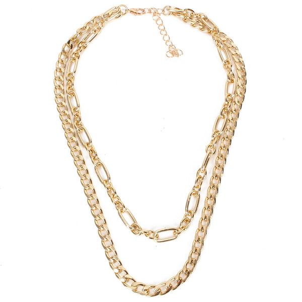 duftgold simple new double layer clavicle chain necklace fashion punk gold necklace for women office jewelry accessories 2020, Silver
duftgold simple new double layer clavicle chain necklace fashion punk gold necklace for women office jewelry accessories 2020, Silver