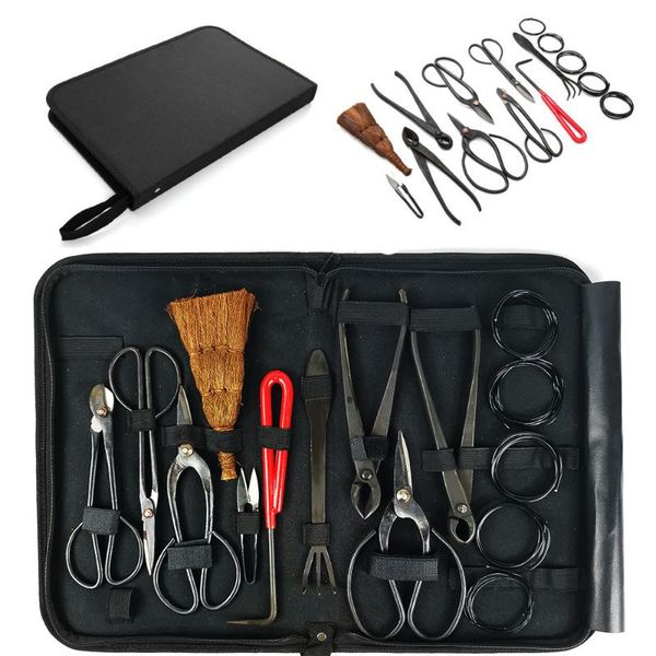 14pcs bonsai tool set carbon steel extensive cutter scissors kit with nylon case for garden pruning tools
14pcs bonsai tool set carbon steel extensive cutter scissors kit with nylon case for garden pruning tools