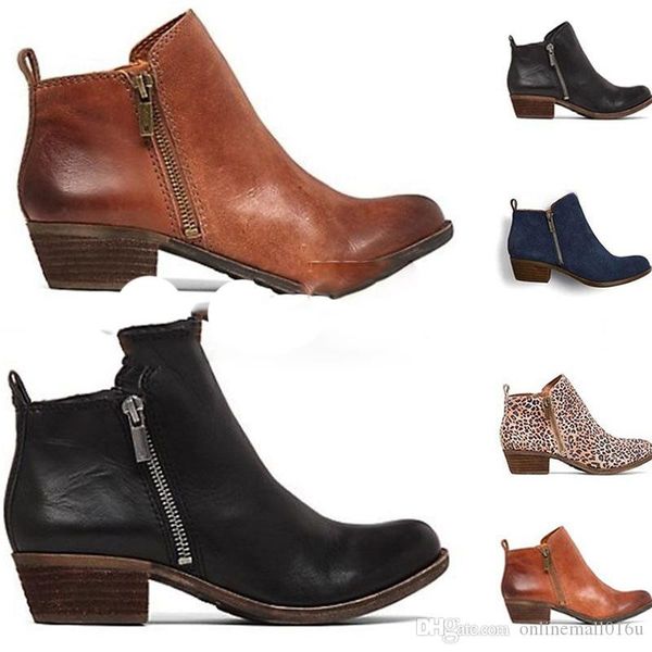 2018 new mixed color ankle boots women thick square heel martin boots ladies patchwork fashion zipper winter boots, Black
2018 new mixed color ankle boots women thick square heel martin boots ladies patchwork fashion zipper winter boots, Black