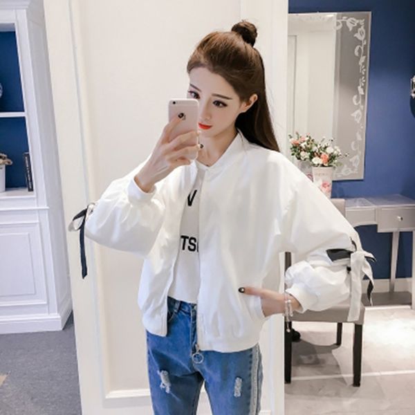 women's jackets spring autumn korean short jacket women 2021 loose thin solid color long sleeve stand collar a48, Black;brown
women's jackets spring autumn korean short jacket women 2021 loose thin solid color long sleeve stand collar a48, Black;brown