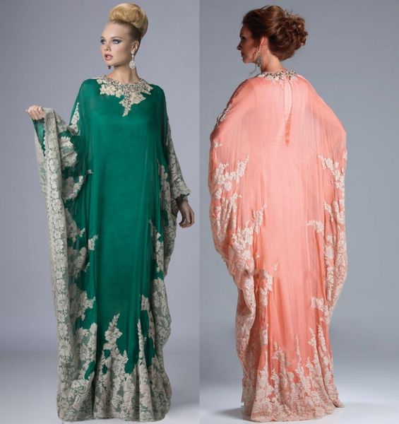 plus size fashion dark green chiffon evening gowns kaftan dubai arabian dress lace long sleeves fitted muslim mother of the bride dresses, Black;red
